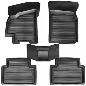 Гумові килими LANOS/AVEO з перемичкою (5шт.)-[articul]