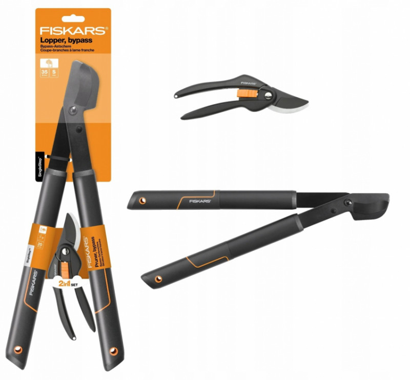 Набір садовий FISKARS (сучкоріз SingleStep S L28 та секатор площинний SingleStep P26 (1057760)-6411501700711