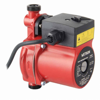 Насос для підвищеного тиску 120Вт Hmax 9м Qmax 30л/хв Ø3/4" 160мм + гайки Ø1/2" WETRON (774271)-[articul]