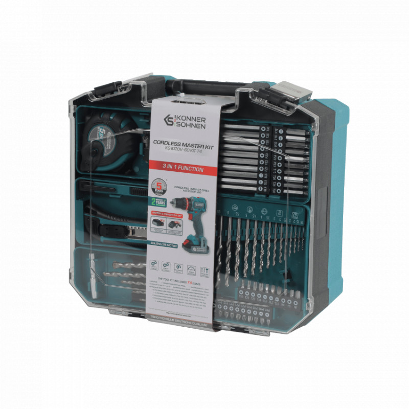 Комплект акумуляторного електроінструменту KS ID20V-60 KIT 74-KS ID20V-60 KIT 74