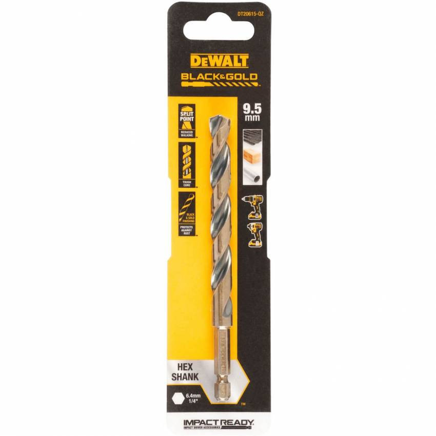 Сверло по металлу EXTREME IMPACT Black & Gold DeWALT DT20615-DT20615