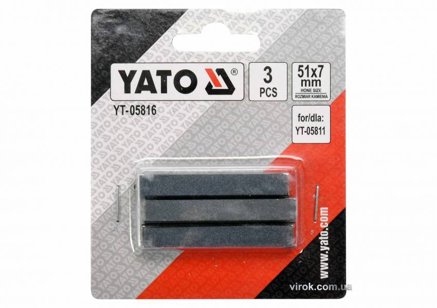 Камені точильні для хона YT-05811 YATO 51 х 7 мм, 3 шт.-YT-05816