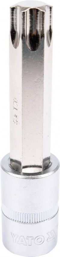 Головка торцева з викруткою. вставкою TORX YATO, з квадром. 1/2", Т70, л = 100 мм [20/120], шт-YT-04329