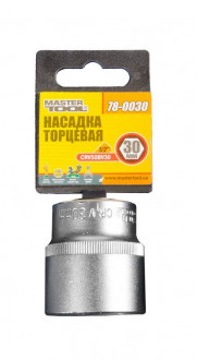 Насадка торцева 6-гранна MASTERTOOL 1/2&quot; 30 мм CRV 78-0030