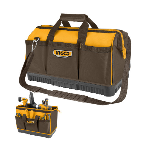 Сумка для інструментів 600×230×350 мм 17 кишень, пластикове дно INGCO INDUSTRIAL-HTBG09