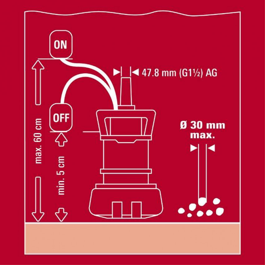 Насос для брудної води Einhell GE-DP 7330 LL ECO (4170790)-
