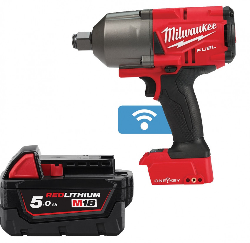 Гайковерт акумуляторний безщітковий MILWAUKEE 3/4" (2034Нм) M18 ONEFHIWF34-0, з кільцем (каркас) + M18 B5 подарунок-4933499164/B5
