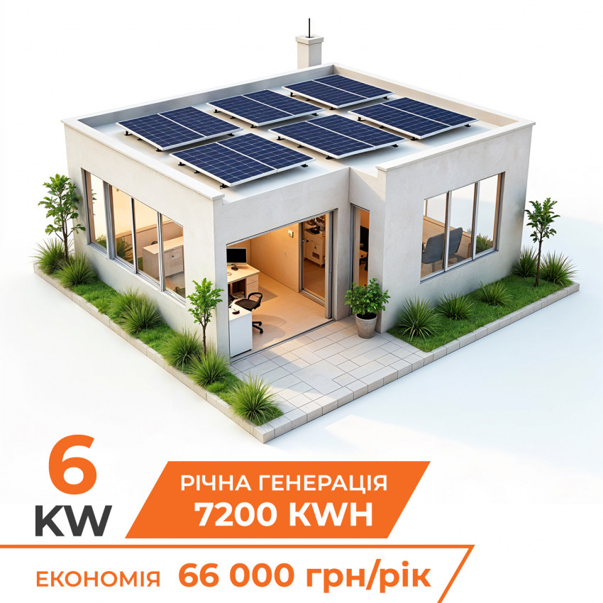 Комплект СЕС 6kW LP АКБ 11,7kWh (літій) 230Ah (від 5 годин автономності)-