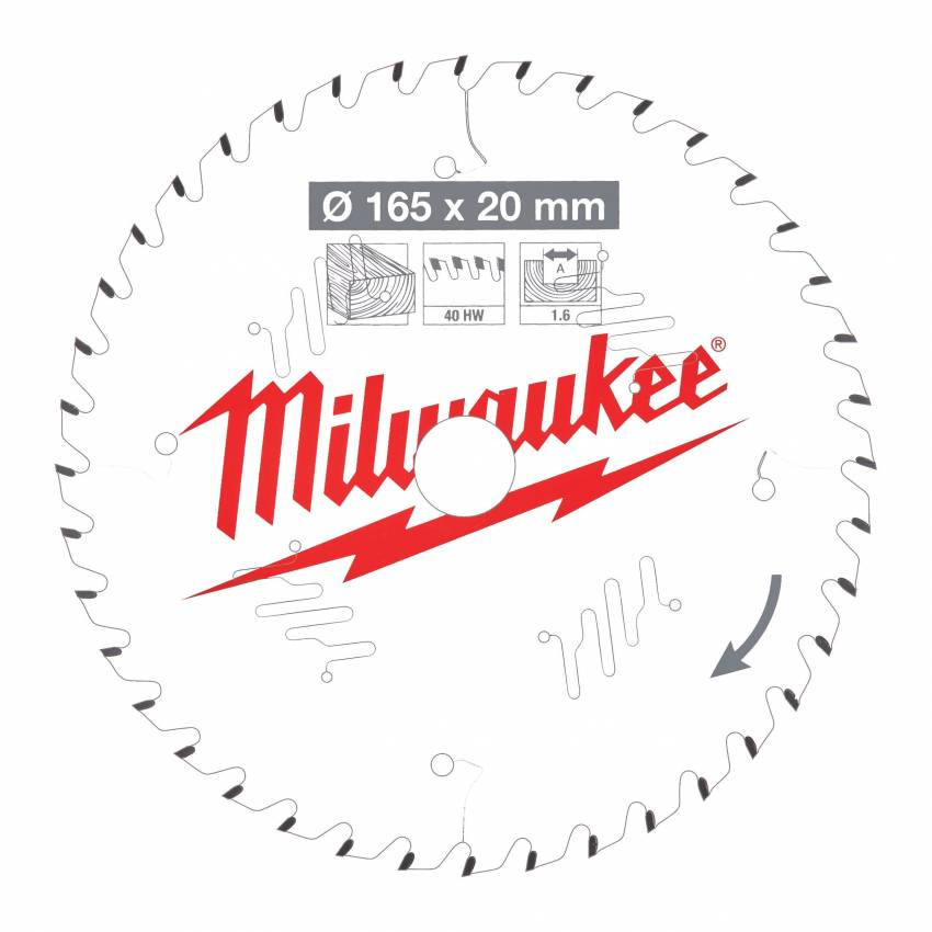 Диск пиляльний PFTE MILWAUKEE, Ø160х20х2,2мм, 4 зуб. 1-4932471293