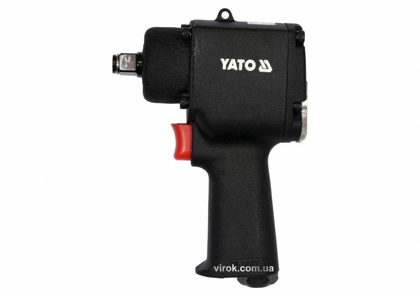 Hikvertop ударний пневматичний MINI YATO: 1/2 "квадрат, F = 680 Нм, підведений тиск - 6,3 Бар при 165 л / хв.-YT-09513