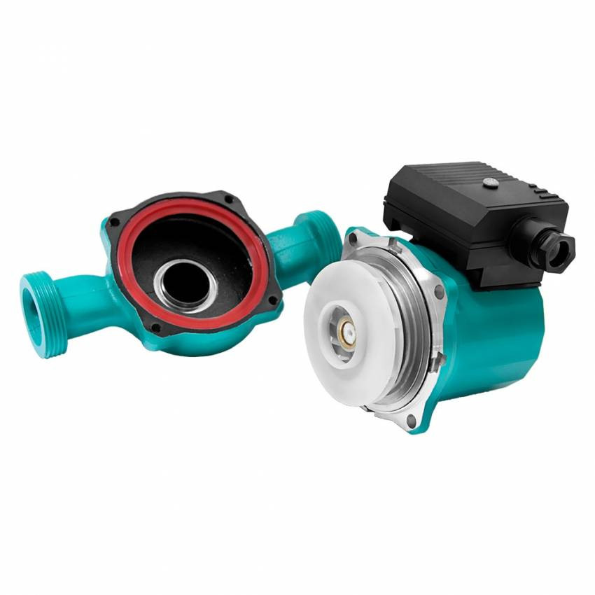 Насос циркуляційний 75W Hmax 4m Qmax 40l / min Ø1½ 180mm зелена гайка Ø1 Wetron (774312)-774312
