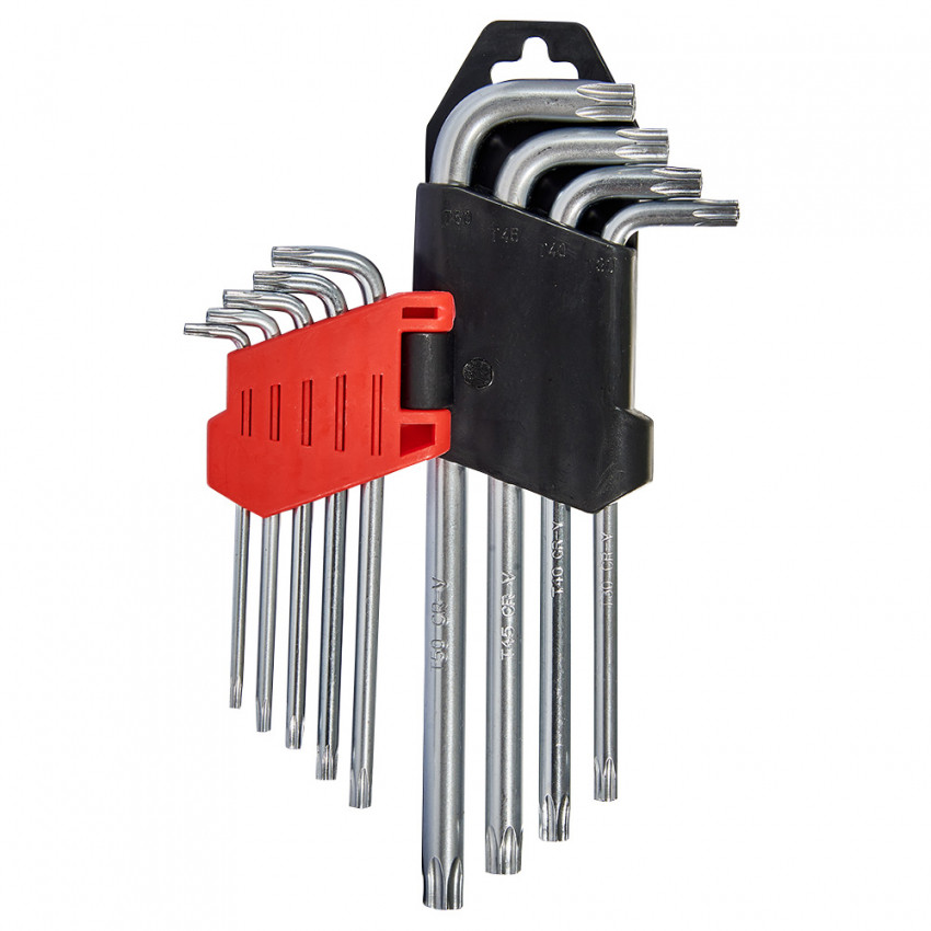 Набір ключів шестигранних Torx 9 шт. Т10–Т50 Vitals Master-189338