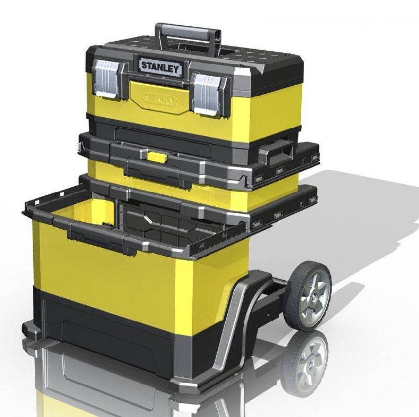 Ящик металопластмасовий Rolling Workshop, розміри 568x730x389 мм, на колесах STANLEY 1-95-621-1-95-621