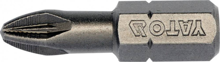 Набір викруткових насадок YATO 5, 6 мм, PH1/1, PH2/2, PZ1/1, PZ2/2, l=25 мм 10шт. [25/200], компл-YT-04822