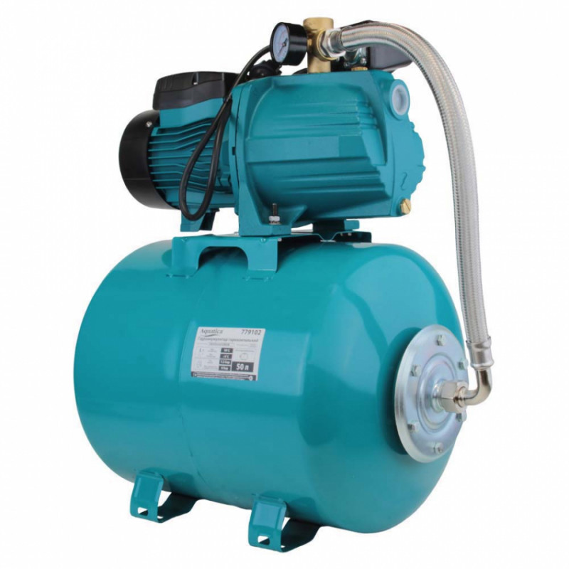 Станція 0.9кВт Hmax 48м Qmax 85л/хв (самовсмоктувальний насос) 50л Україна LEO (775386/50)-775386/50