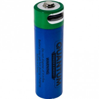 Акумулятор літій-іонний Quantum USB Li-ion AA 1.5 В, 1950 мА·год + Type-C кабель (0746020704633)-[articul]