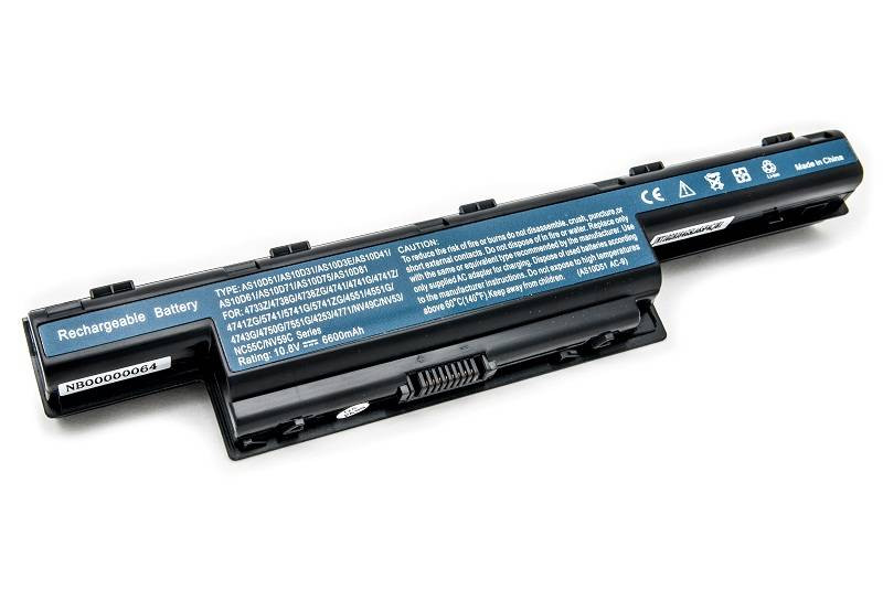Акумулятор для ноутбука ACER Aspire 4551 (AS10D41, AC 4741, 3S2P) 10.8V 6600mAh-NB00000064