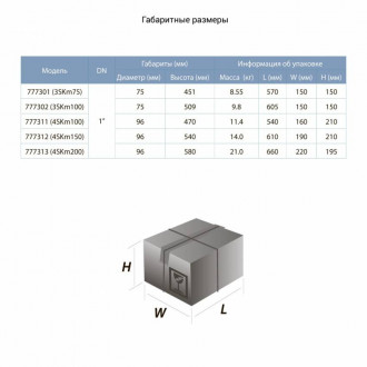 Насос вихровий свердловинний 0.75 кВт H 58(34)м Q 45(20)л/хв Ø96мм AQUATICA (DONGYIN) (777311)