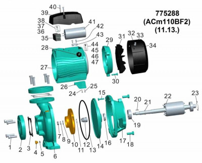 Насос відцентровий 1.1кВт Hmax 20,2м Qmax 500л/хв 2&quot; LEO 3.0 (775288)