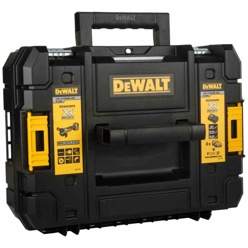 Шліфмашина кутова - болгарка акумуляторна безщіткова DeWALT DCG405S2T-DCG405S2T