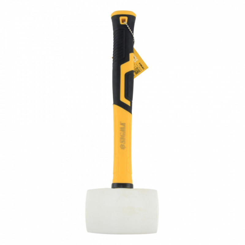 Киянка гумова біла 680г фібергласова рукоятка SIGMA (4317311)-4317311