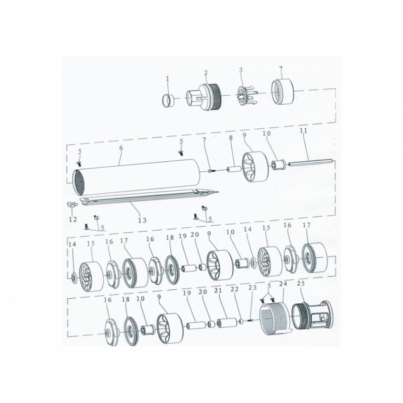 Насос відцентровий свердловинний 0.55 кВт H 61(49)м Q 80(60)л/хв Ø94мм AQUATICA (DONGYIN) (777113)-777113