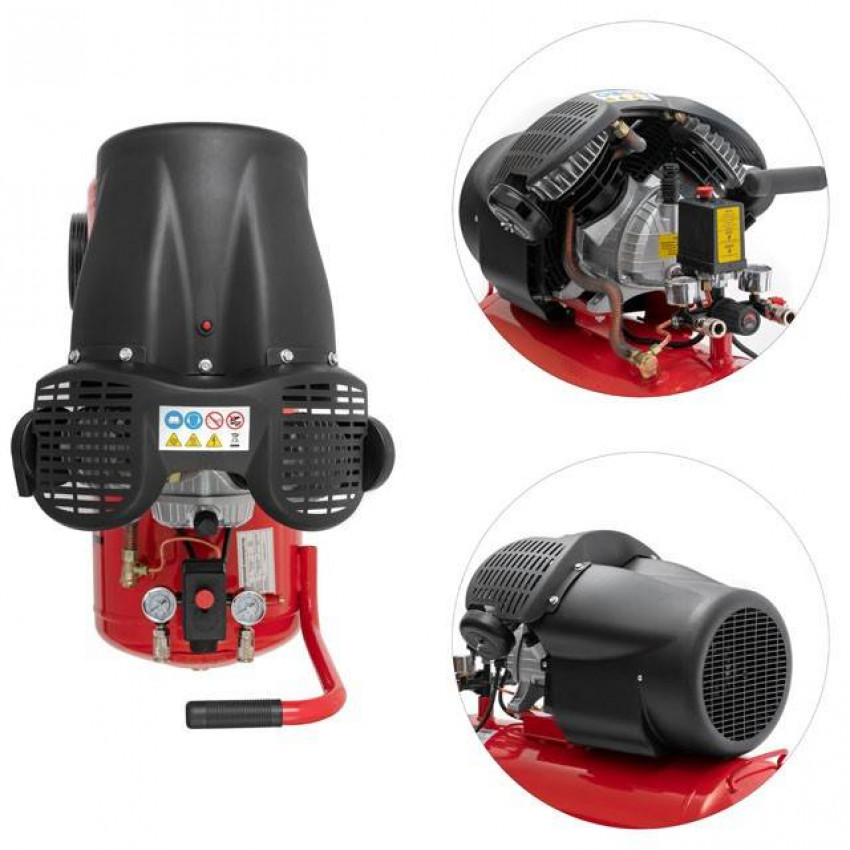 Компресор 50 л, 2.23 кВт, 220 В, 10 aтм, 354 л/хв, 2 циліндри. INTERTOOL PT-0004-PT-0004