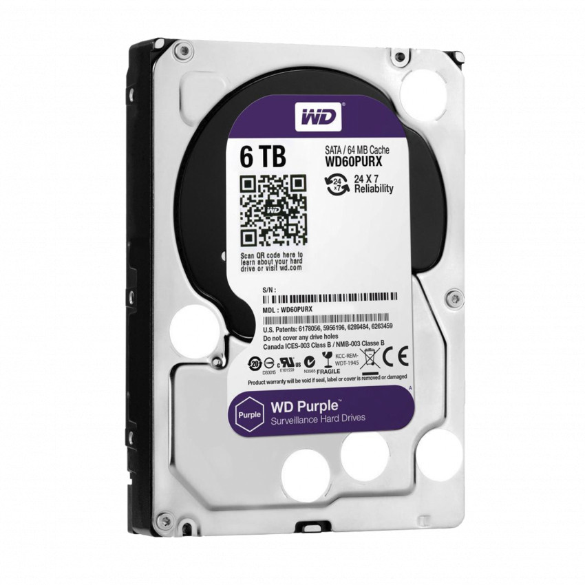 Жорсткий диск Western Digital 6TB Purple (WD60PURX)-