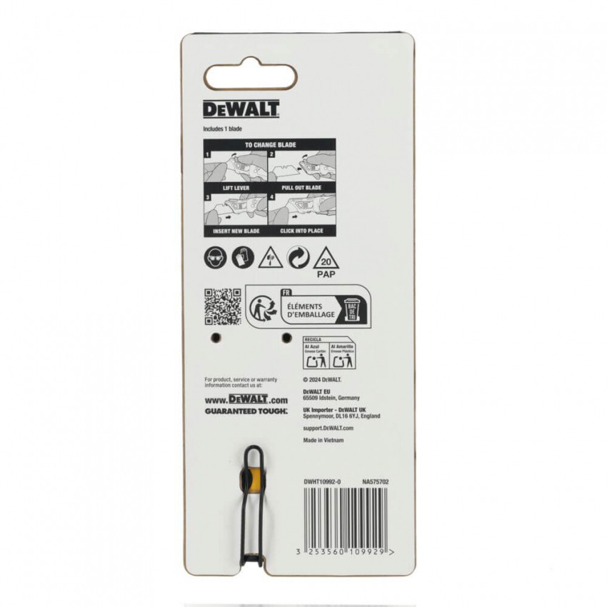 Ніж складаний з фіксованим лезом для оздоблювальних робіт DeWALT DWHT10992-0-DWHT10992-0