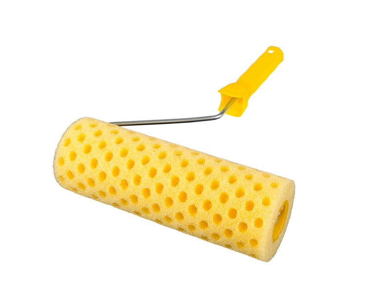 Валик структурний поролоновий горошок MASTERTOOL 80х230 мм d 6 мм з ручкою 92-6204-92-6204