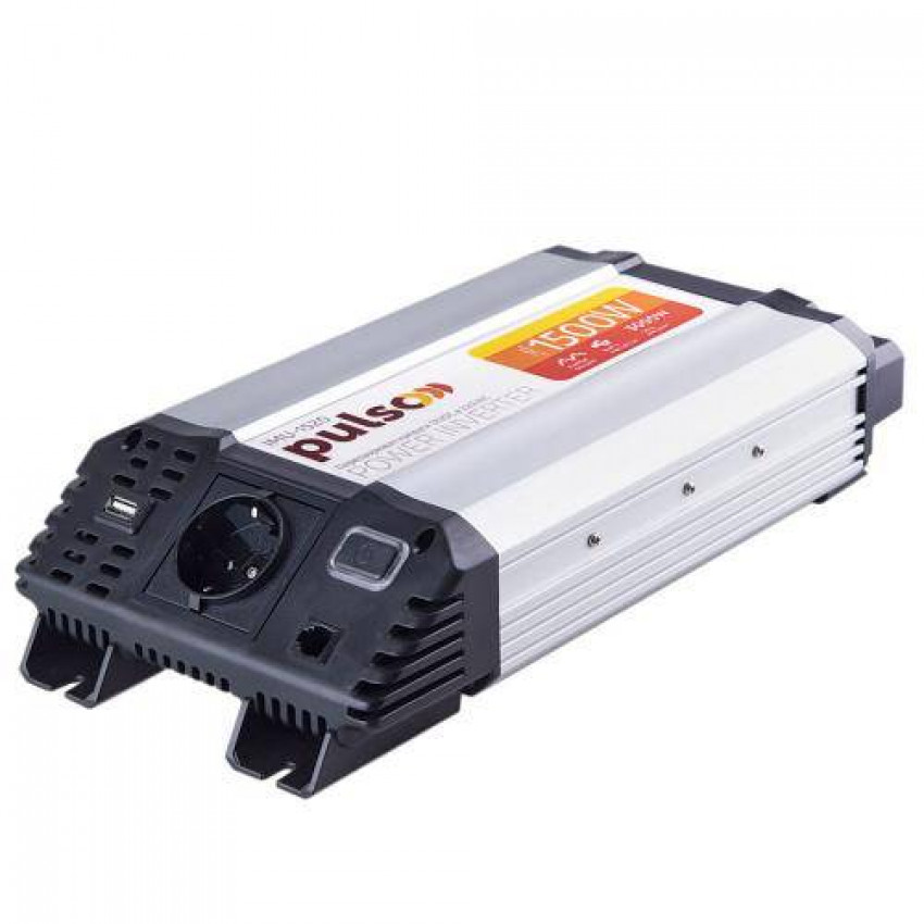 Перетворювач напруги PULSO/IMU-1520/12V-220V/1500W/USB-5VDC2.0A/мод.хвиля/клеми-IMU-1520