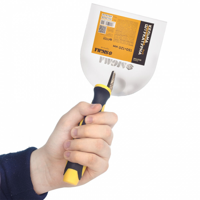 Кельма нержавіюча штукатурна Profi 130мм×120мм Sigma (8327341)-8327341