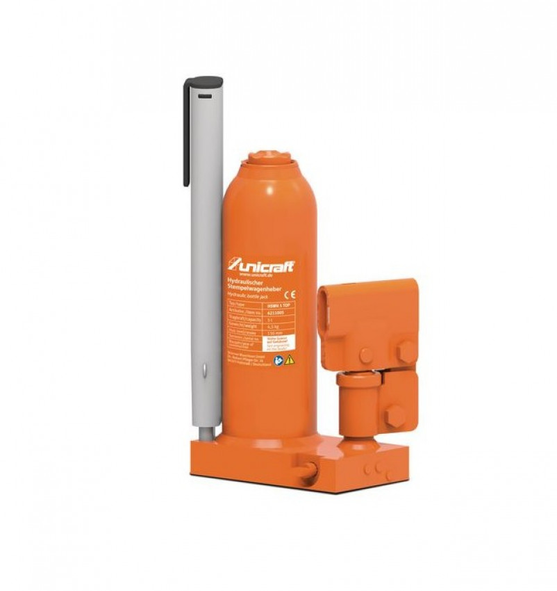 Домкрат пляшковий 5Тон (212-437мм) UNICRAFT-6211005