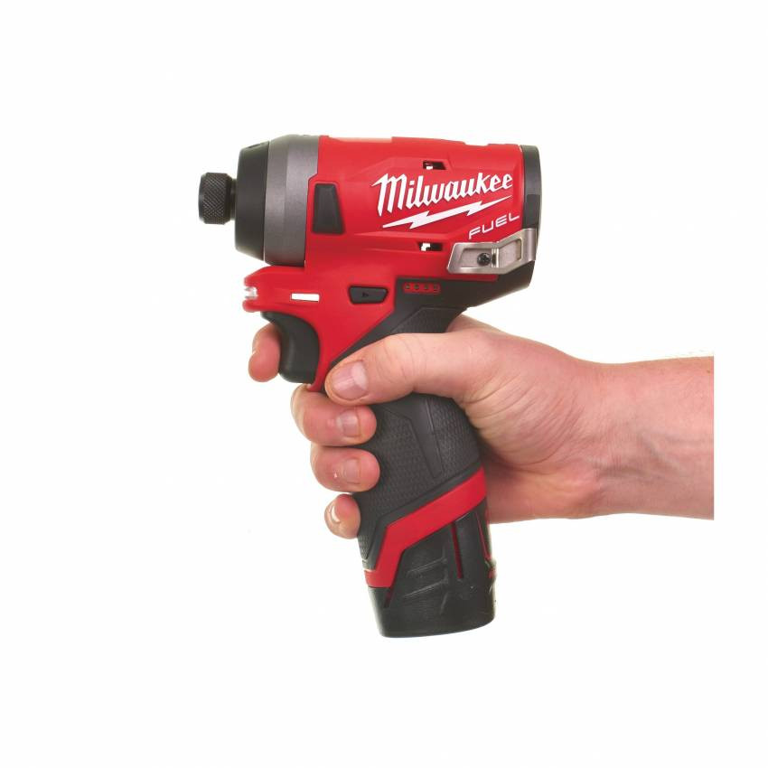 Гвинтоверт акумуляторний 1/4" HEX MILWAUKEE, M12 FID-202X, 147Нм (зарядний пристрій, 2 акум.Х 2Ач, HDкейс)-4933459823