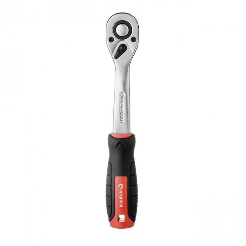 Рукоятка із храповим механізмом на 72 зуба 3/8" ., Cr-V STORM INTERTOOL ET-8002-ET-8002