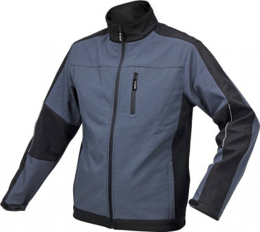 Куртка робоча SOFTSHELL YATO розмір XXXL, чорно-темно-сірий, 3 кишені, 96% поліестер та 4% спандекс-[articul]