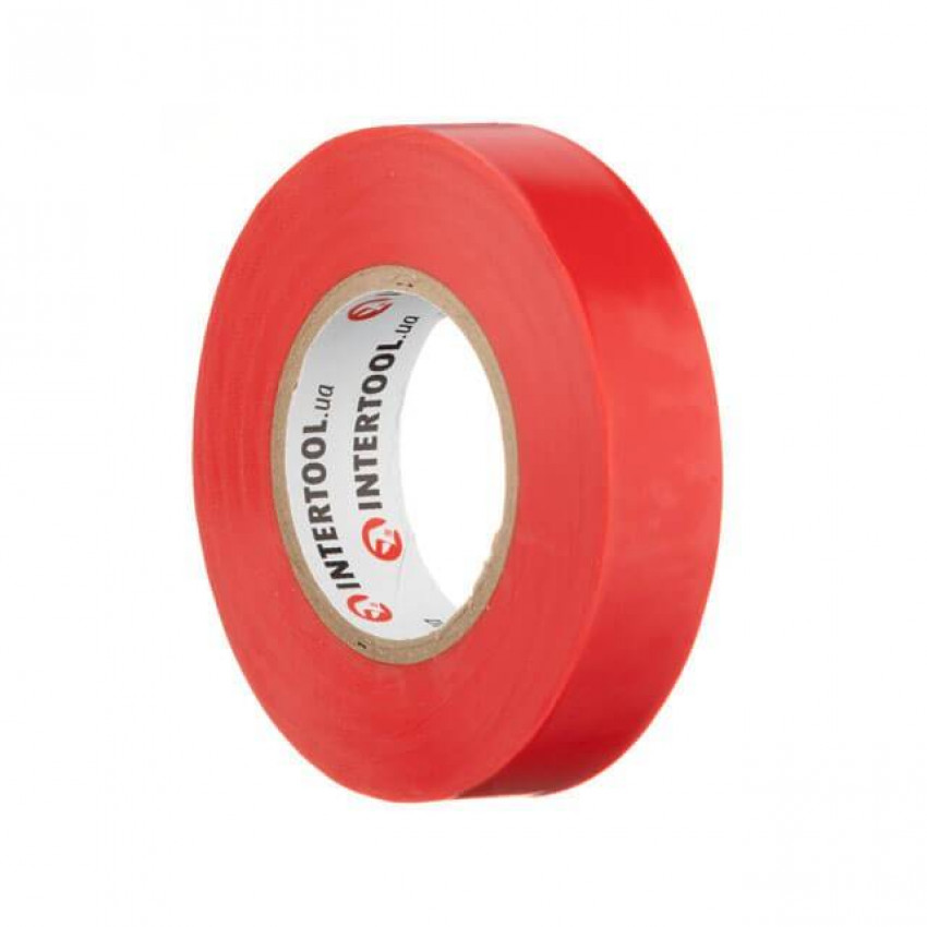Стрічка ізоляційна 20 м, 17*0.15 мм, червона INTERTOOL IT-0050-IT-0050