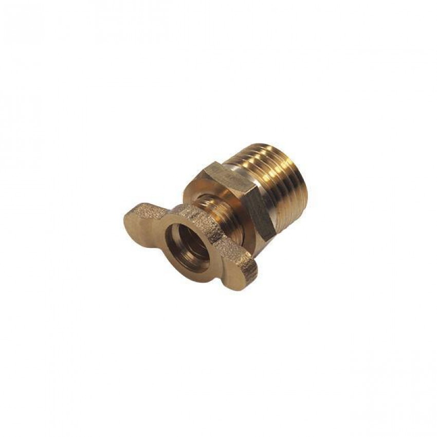 Клапан зливний латунний для компресорів, 1/4 ", вентиль" баранчик " INTERTOOL PT-5021-PT-5021
