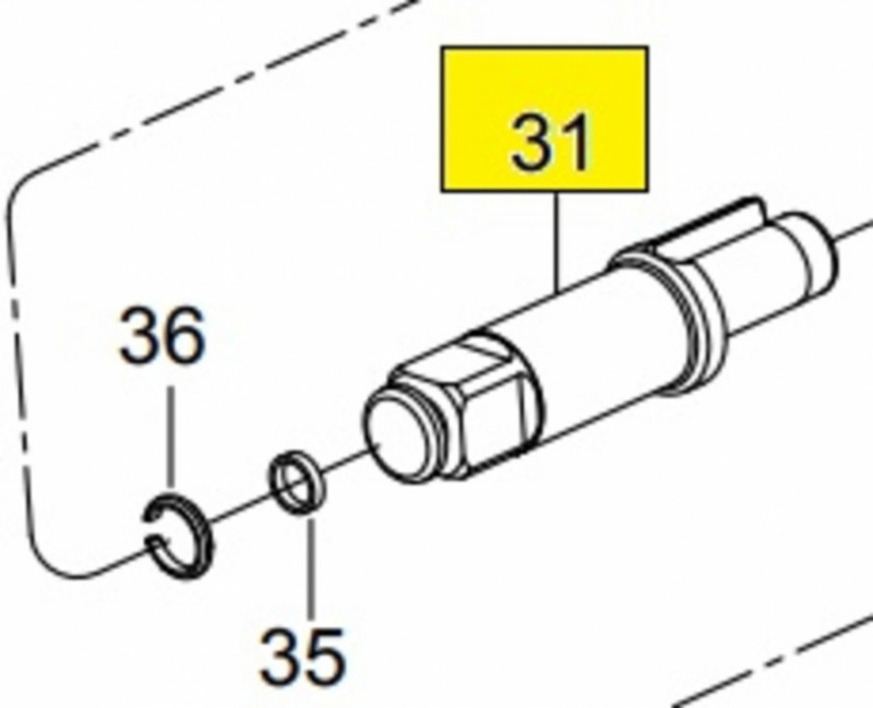 Вал стандартний для 33411-020-33411-C31