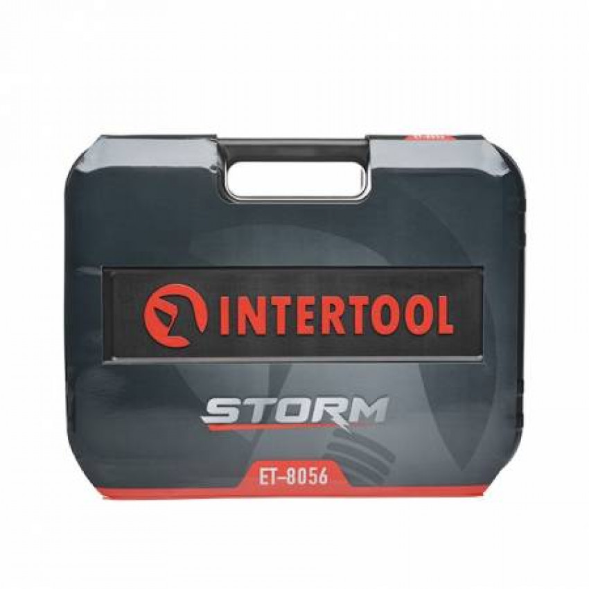 Набір інструментів 56 од., STORM, 1/2", 1/4", Cr-V INTERTOOL ET-8056-ET-8056