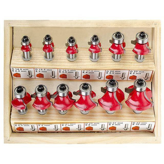 Набір фрез кальовочних, 12 шт. INTERTOOL HT-0077-HT-0077