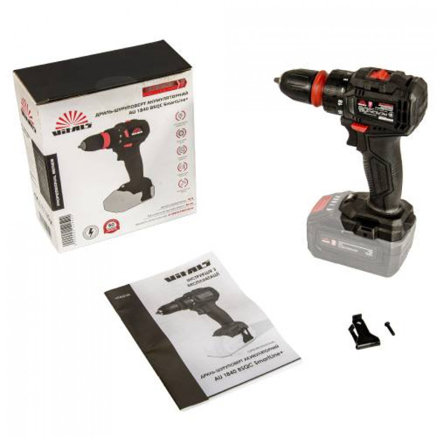 Дриль-шуруповерт акумуляторний Vitals Professional AU 1840 BSQC SmartLine+-212052