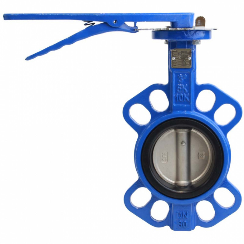 Затвор міжфланцевий «батерфляй» 3'' корпус чавун (GGG50) диск нерж (SS304) EPDM PN16 FLORA (5080144)-5080144