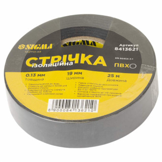 Стрічка ізоляційна ПВХ чорна 0.13мм×19мм×25м SIGMA (8413621)-[articul]
