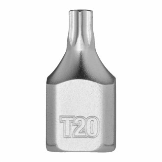 Головка торцева хромована 1/4'' MILWAUKEE укорочена з бітою Torx, T20-[articul]