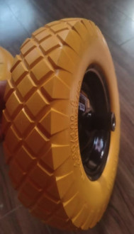 Колесо для тачки поліуретанове 4х8'' з квадратним малюнком протектора СИЛА-[articul]