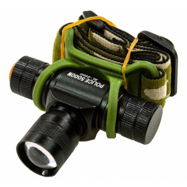 Ліхтарик (ліхтар) акумуляторний налобний Police 6660-XPE-BL-6660-XPE920000W