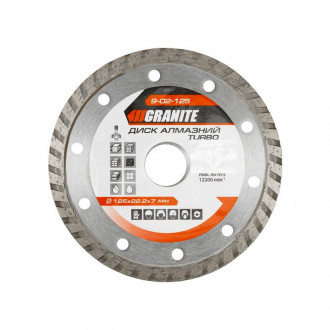 GRANITE Диск алмазний TURBO 125 мм GRANITE, Арт.: 9-02-125-[articul]