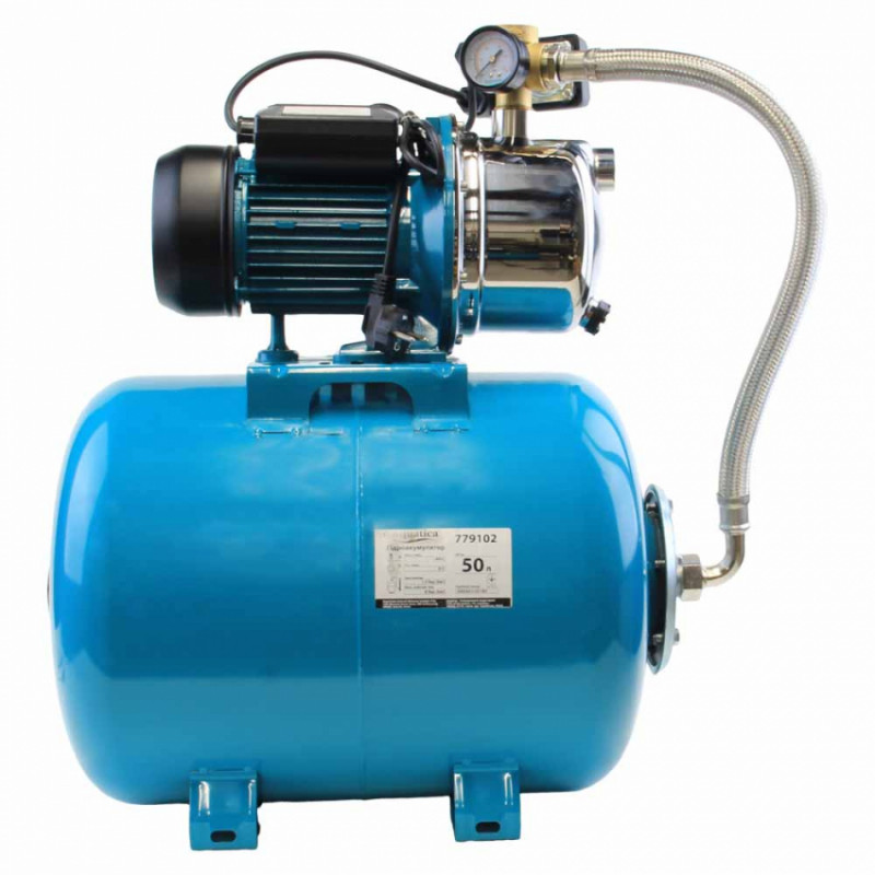 Станція 1.1кВт Hmax 50м Qmax 60л/хв (самовсмоктувальний насос нерж) 50л Україна AQUATICA (775098/50)-775098/50