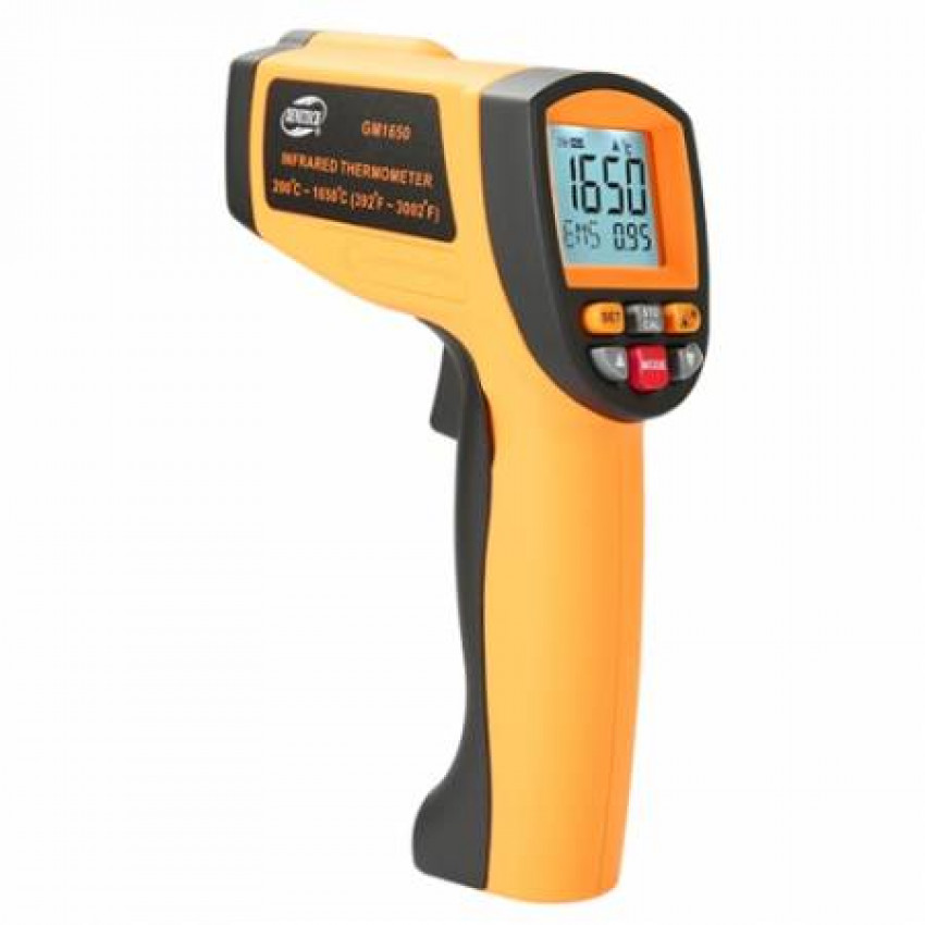 Безконтактний інфрачервоний термометр (пірометр) 200-1650 ° C, 50:1, EMS = 0,1-1 BENETECH GM1650-GM1650